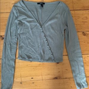 Sage Green Cropped Sweater